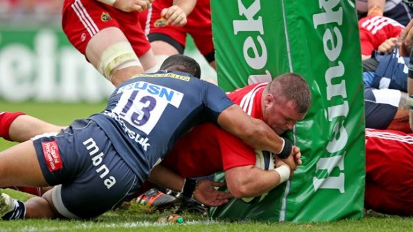 Ian Keatley took over Ronan O'Gara's mantle as the drop goal king of Munster as he planted a 40 metre kick through the Sale Sharks posts to clinch a 27-26 victory at the AJ Bell Stadium. - 18/10/2014 16:02