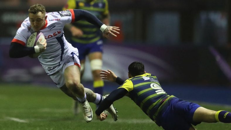 Cardiff Blues went top of Challenge Cup Pool 2 by beating Sale Sharks 14-6 in treacherous conditions at Cardiff Arms Park. - 17/12/2017 18:25