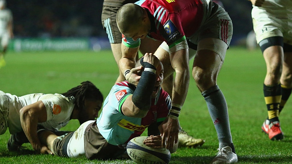 Harlequins rallied from 28-12 down to steal a sensational 33-28 triumph over Wasps in a ferocious encounter at the Twickenham Stoop