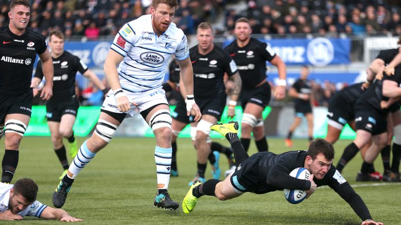 Seven-try Saracens fight back to thrash Cardiff