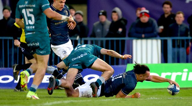 Lowe double helps Leinster to first leg win